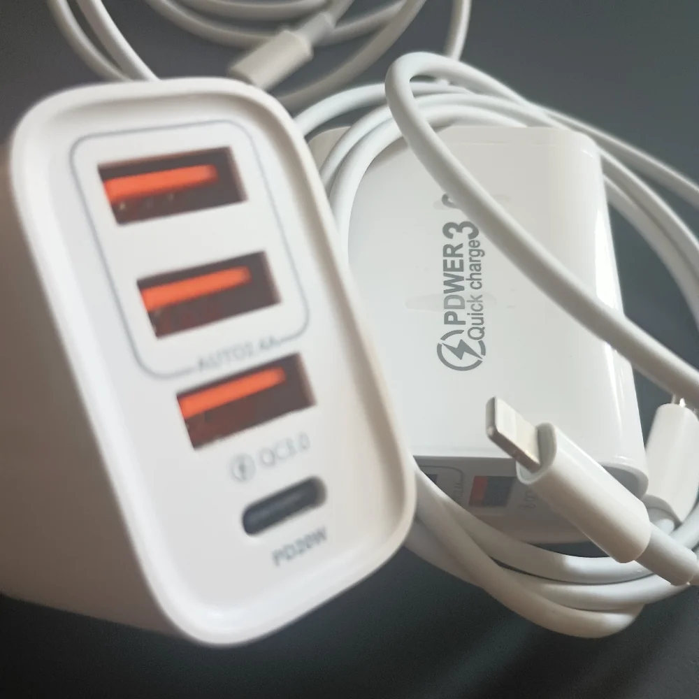 🔥New Super PD 20W Quick Charger Lightning to Type C 1 + 3 Set